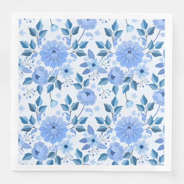 Papel de guardanapo Elegante Papel Floral Nápoles (Frente)