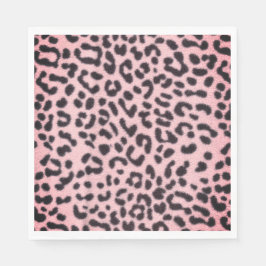 Papel de guardanapo rosa para leopardo
