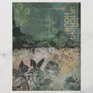 Papel de Jornal Colagem Mística Hora das Bruxas