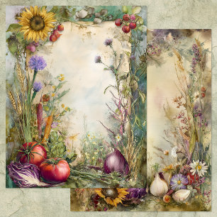 PAPEL DE JORNAL VELHARIA DE JARDIM DE LEGUMES