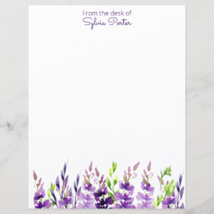 Papel de Lavanda de Aquarela