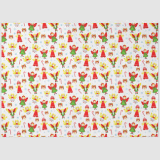 Papel de lenço de anjos engraçados do enfeites de