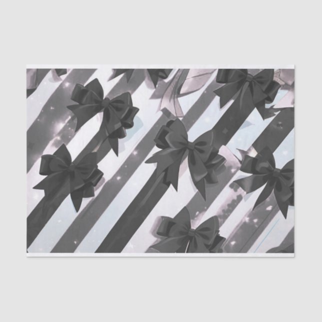 Papel de lenço do arco 2 preto (Frente )