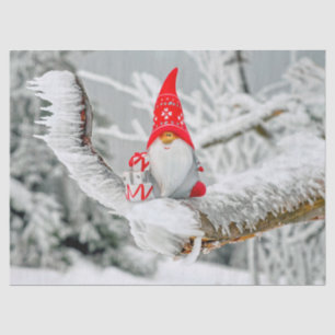 Papel de lenço do gnome da árvore papai noel