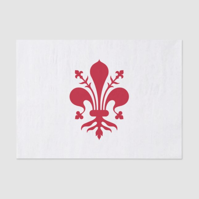 Papel de lenço Patriótico com bandeira de Florença (Frente )