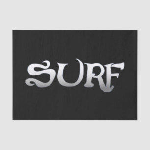 Papel de lenço preto surf