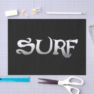 Papel de lenço preto surf