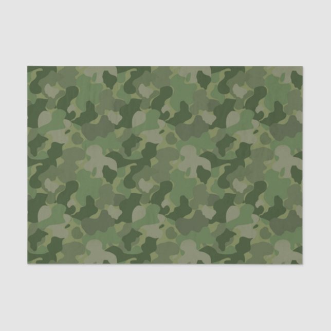 papel de lenço verde do camo para bebês (Frente )