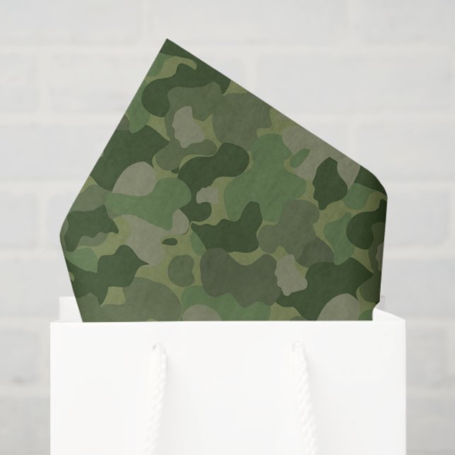 papel de lenço verde do camo para bebês (Sacola de presentes)