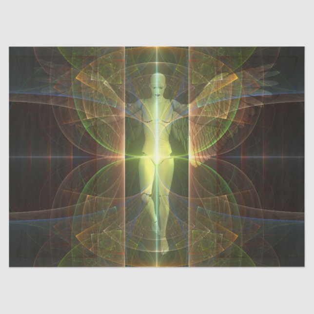 Papel de lenços anjos androides (Frente )