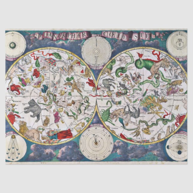 Papel de lenços para cartas estelares (Frente )