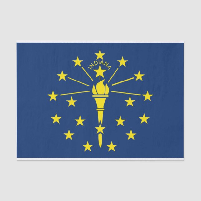 Papel de lenços Patriótico com bandeira de Indiana (Frente )