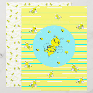 Papel de Livro de Escrapões Feliz da Bee - 01
