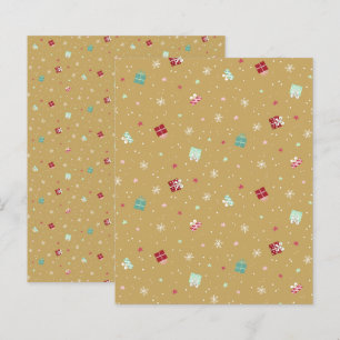 Papel de Livro de Natal do ouro