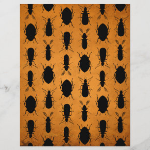 Papel de Livro Preto e Laranja