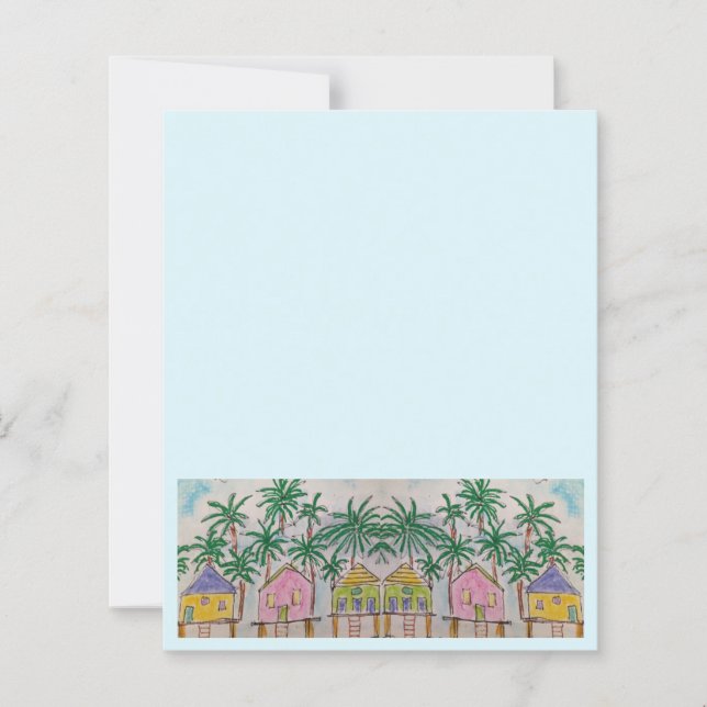 Papel de Livro Tropical Huts (Frente)