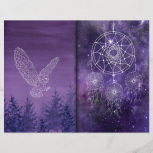 Papel de Marcador de Sonho Místico Roxo