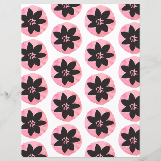 Papel de modelagem de padrão de flores tropicais d (Frente)
