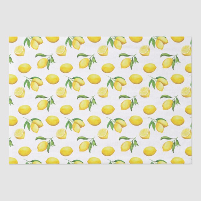 Papel de mola de limão com aquarela (Frente )