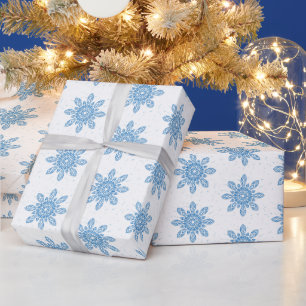 Papel de mola para presente em flocos de neve de i