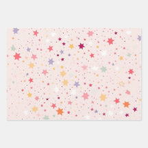 Papel de moldagem de estrelas rosa (Conjunto de 3 