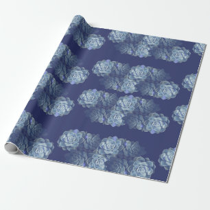 Papel de moldagem de presente de cacto azul