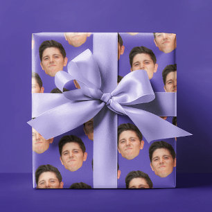 Papel De Moldagem De Presente Pet Face Foto Violet