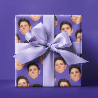 Papel De Moldagem De Presente Pet Face Foto Violet