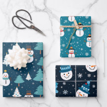 Papel de Molho de Snowman de Natal
