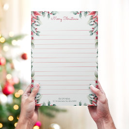 Papel de Natal com Folhagem Elegante Vintage