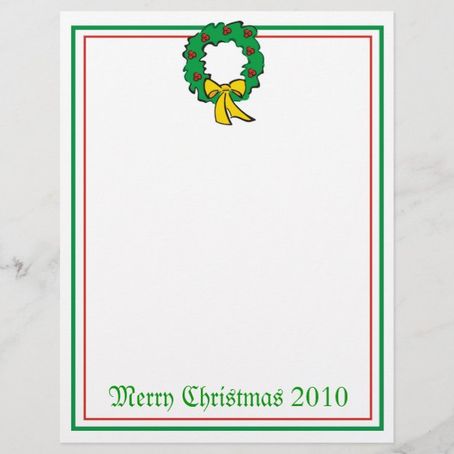 Papel de Natal do reciclado - Design de coroa (Frente)