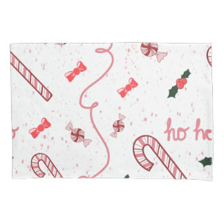 Papel de Natal ho ho ho com bengalas de açúcar