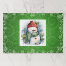 Papel de Natal Snowman Colocar 25 por Pad
