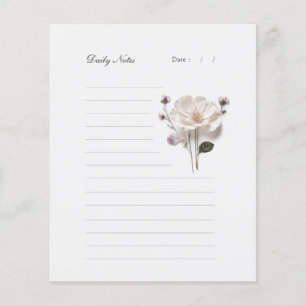 Papel de Nota Diária de Papel de Carta de Rosa Bra