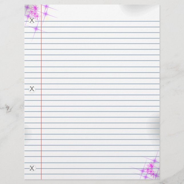 Papel de notebook cor-de-rosa brilhante (Frente)