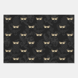 Papel de ondulação de borboletas e cadeiras