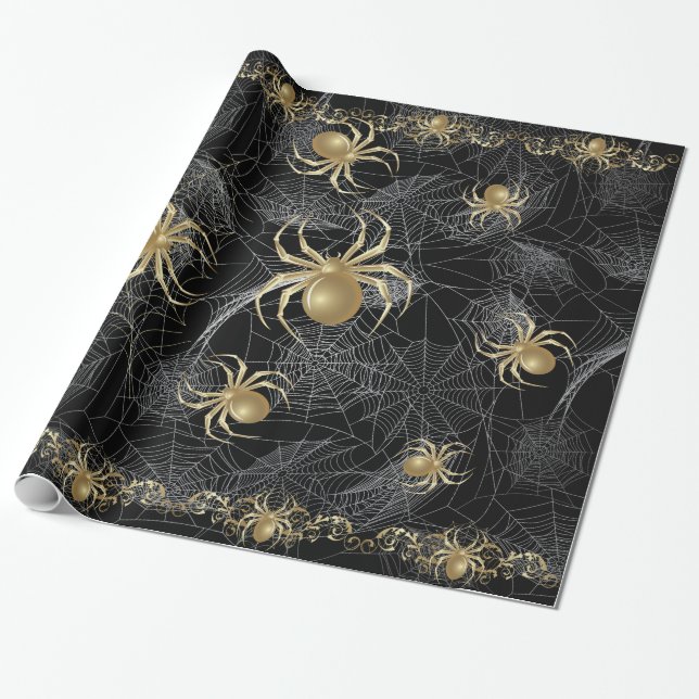 Papel de ondulação de presente do ouro Spider (Desenrolado)