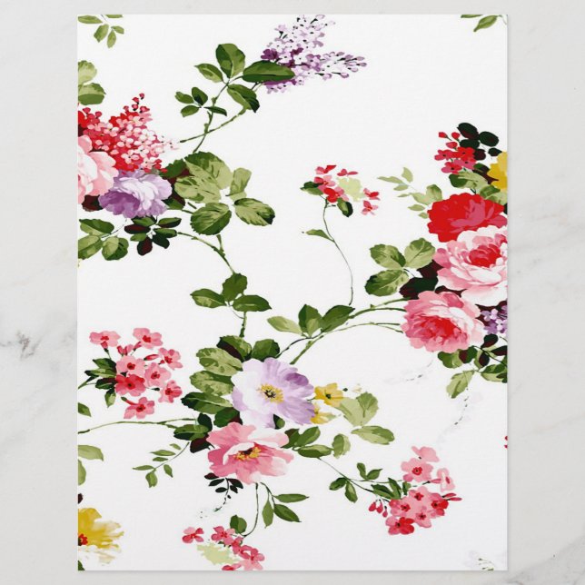 papel de origami com padrão floral (Frente)