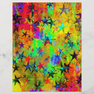 Papel de origami estrelas coloridas