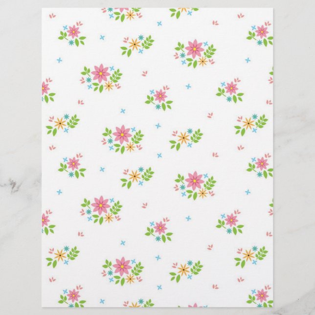 Papel de origami floral fofo (Frente)