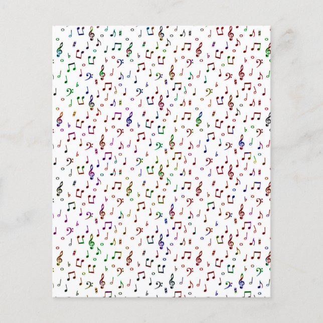 Papel de origami musical colorido (Frente)