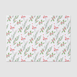 Papel de Padrão Botânico Misto de Natal