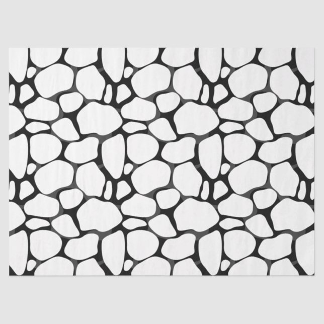 Papel de Padrão de Girafa Preta e Branca (Frente )