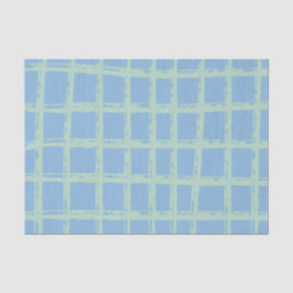 Papel de padrão de grade pintado à mão verde azul