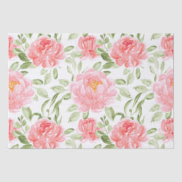Papel de Padrão Floral de Peony de Aquarela