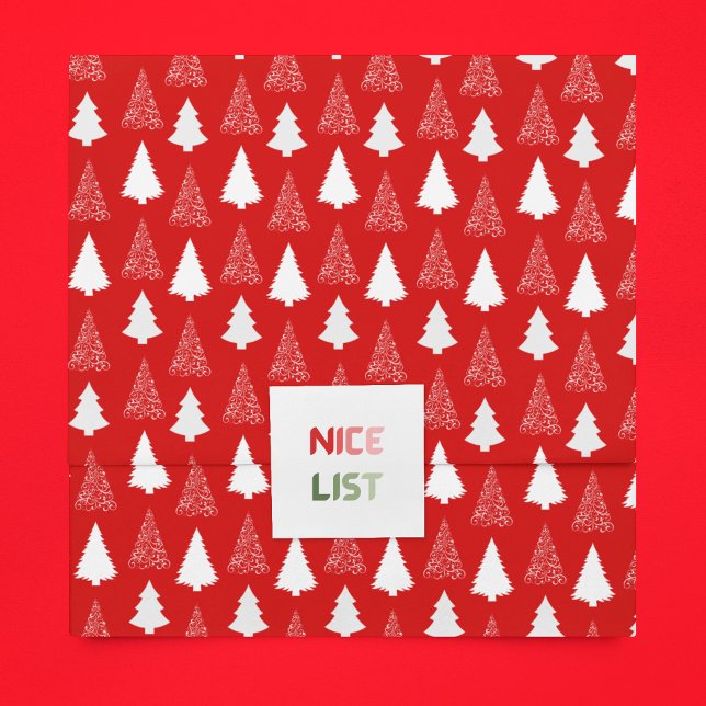 Papel de Padrão Vermelho de Árvore de Natal Modern (Criador carregado)