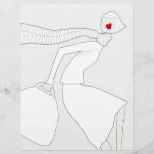 Papel de panfleto de arte para colorir moda de inv