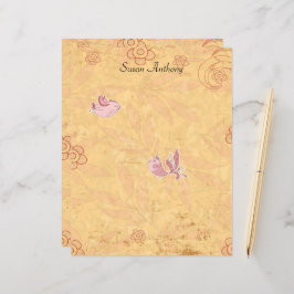 Papel de Papel de carta das aves em forma de namor