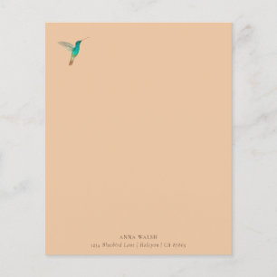 Papel de Papel de Carta Personalizado do Hummingbi