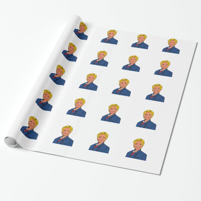 Papel de papel de embrulho de Hillary Clinton (Desenrolado)